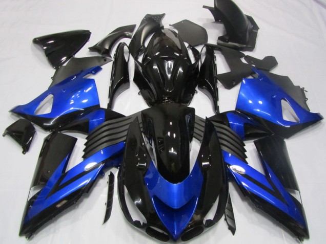 Schwarz Blau ZX14R ZZR 1400 06-11 Verkleidungen