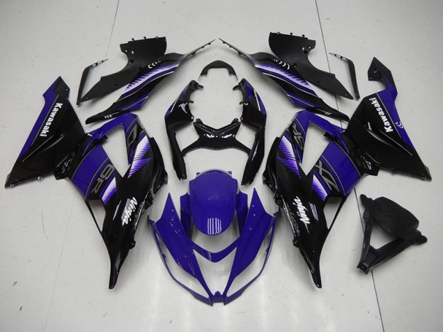 Schwarz Blau ZX6R 13-18 Verkleidungen