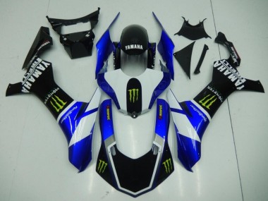 Schwarz Blaus Monster R1 15-19 Verkleidungen