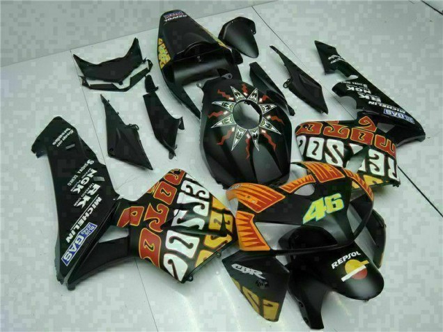 Schwarz CBR 600 RR 05-06 Motorrad Vollverkleidung Schwarz CBR 600 RR 05-06 Motorrad Vollverkleidung