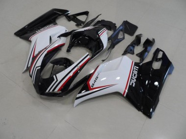 Schwarz Dreifarbig Ducati 848 1098 1198 07-14 Verkleidungen