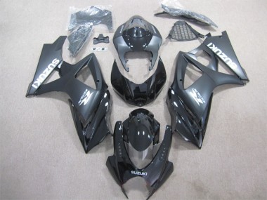 Schwarz GSXR 1000 K7 07-08 Vollverkleidung