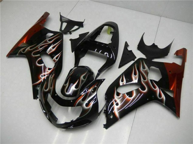 Schwarz GSXR 600 / 750 K1 K2 K3 01-03 Verkleidung Schwarz GSXR 600 / 750 K1 K2 K3 01-03 Verkleidung