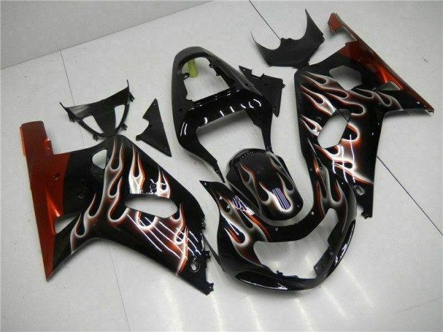 Schwarz GSXR 600 / 750 K1 K2 K3 01-03 Verkleidung Schwarz GSXR 600 / 750 K1 K2 K3 01-03 Verkleidung