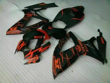 Schwarz GSXR 600 / 750 K6 06-07 Verkleidungen Komplett Sets