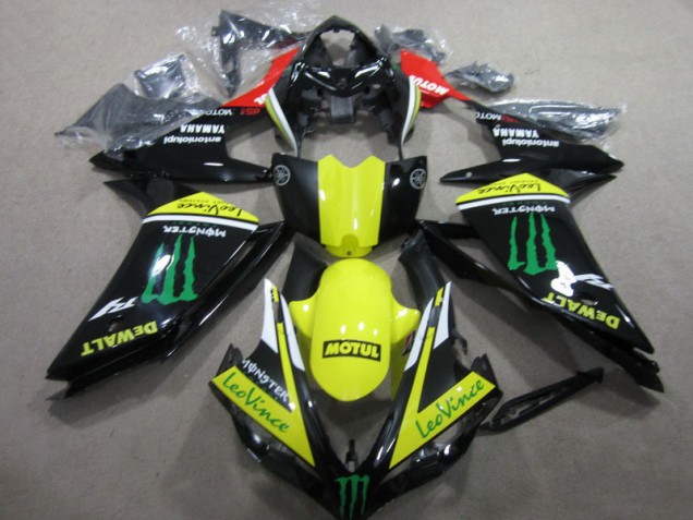 Schwarz Gelb Motul Leovince R1 07-08 Verkleidungen Schwarz Gelb Motul Leovince R1 07-08 Verkleidungen