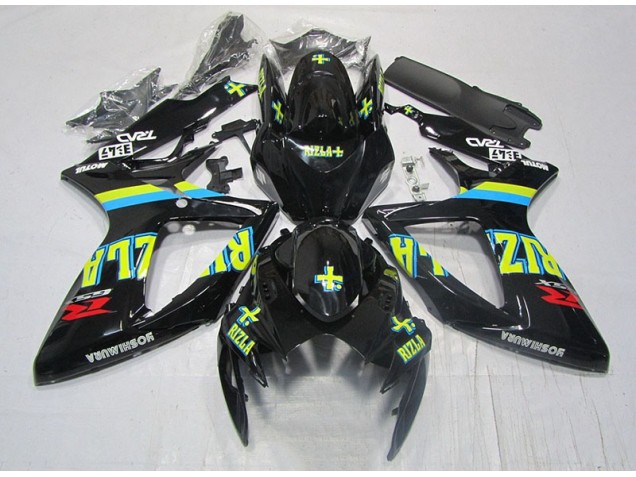 Schwarz Gelb Rizla GSXR 600 K6 06-07 Verkleidungen