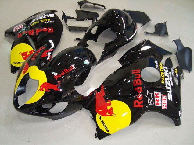 Schwarz Gelb Rot Bull GSXR 1300 Hayabusa 96-07 Verkleidungen Schwarz Gelb Rot Bull GSXR 1300 Hayabusa 96-07 Verkleidungen