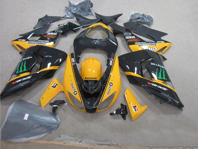 Schwarz Gelb Touch4 Monster ZX10R 06-07 Verkleidungen