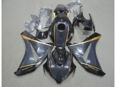 Schwarz Gold Feuerklinge CBR 1000 RR 08-11 Verkleidungen