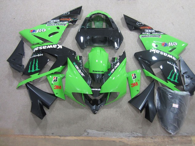 Schwarz Grün 3M Monster ZX10R 03-05 Verkleidungen Schwarz Grün 3M Monster ZX10R 03-05 Verkleidungen