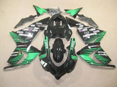 Schwarz Grün C Shock Monster ZX10R 03-05 Verkleidungen