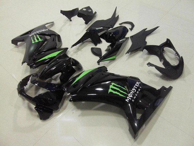 Schwarz Grün Monster Energie ZX 250R 08-12 Verkleidungen