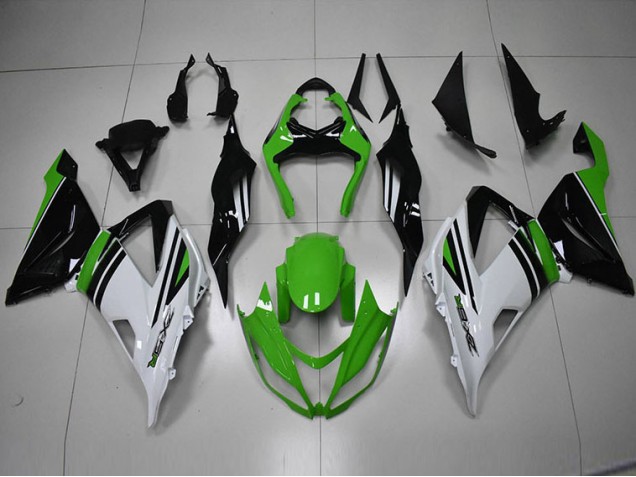 Schwarz Grün Weiß ZX6R 13-18 Verkleidungen