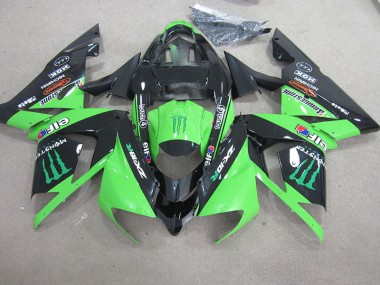 Schwarz Grünes Monster ZX10R 03-05 Verkleidungen