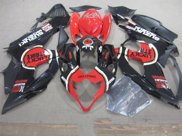 Schwarz Lucky Strike Rot Motul GSXR 1000 K5 05-06 Verkleidungen Schwarz Lucky Strike Rot Motul GSXR 1000 K5 05-06 Verkleidungen