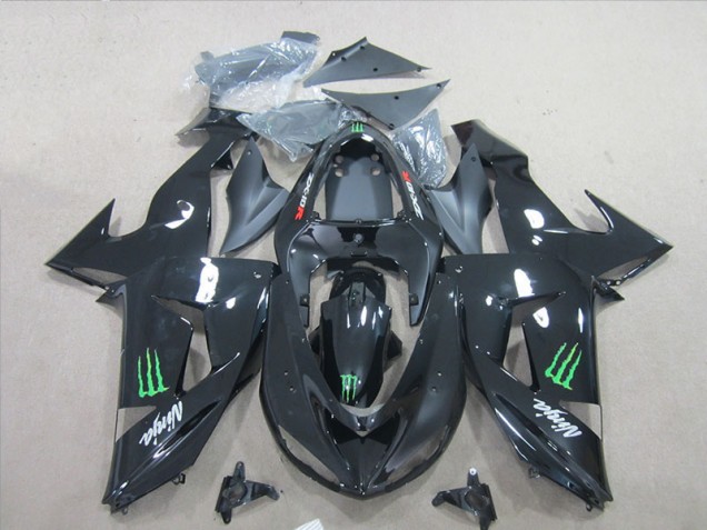 Schwarz Ninja Grünmonster ZX6R 07-08 Verkleidungen Schwarz Ninja Grünmonster ZX6R 07-08 Verkleidungen