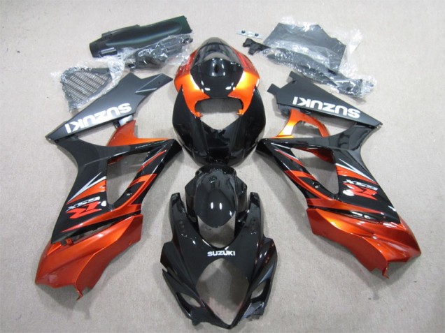Schwarz Orange GSXR 1000 K7 07-08 Verkleidung Schwarz Orange GSXR 1000 K7 07-08 Verkleidung