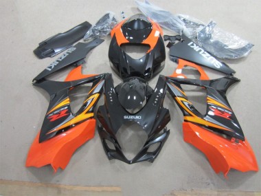 Schwarz Orange GSXR 1000 K7 07-08 Verkleidungen