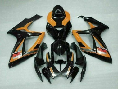Schwarz Orange GSXR 600 / 750 K6 06-07 Verkleidungen