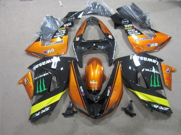 Schwarz Orange Monster ZX10R 06-07 Verkleidungen Schwarz Orange Monster ZX10R 06-07 Verkleidungen