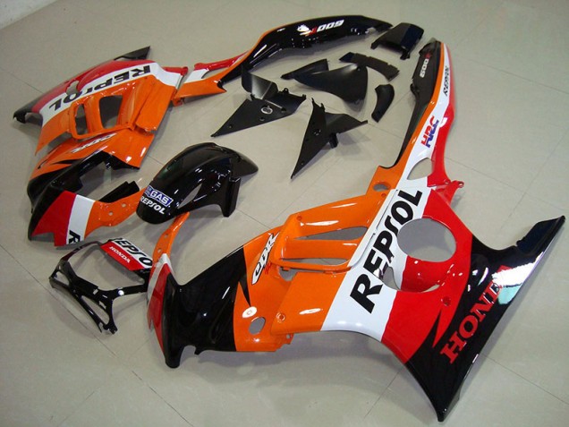 Schwarz Orange Repsol CBR 600 F3 95-98 Verkleidung Schwarz Orange Repsol CBR 600 F3 95-98 Verkleidung