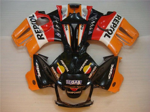 Schwarz Orange Repsol CBR 600 F3 95-98 Verkleidungen Schwarz Orange Repsol CBR 600 F3 95-98 Verkleidungen