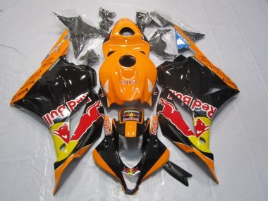 Schwarz Orange Rot Bull CBR 600 RR 09-12 Verkleidung