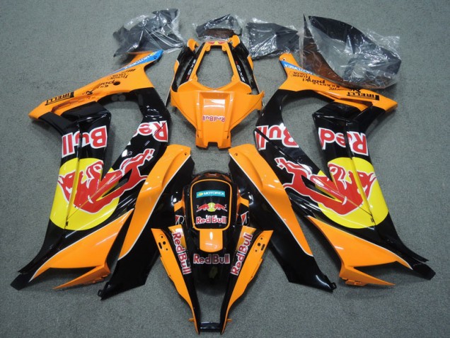 Schwarz Orange Rot Bull ZX10R 11-15 Verkleidungen Schwarz Orange Rot Bull ZX10R 11-15 Verkleidungen