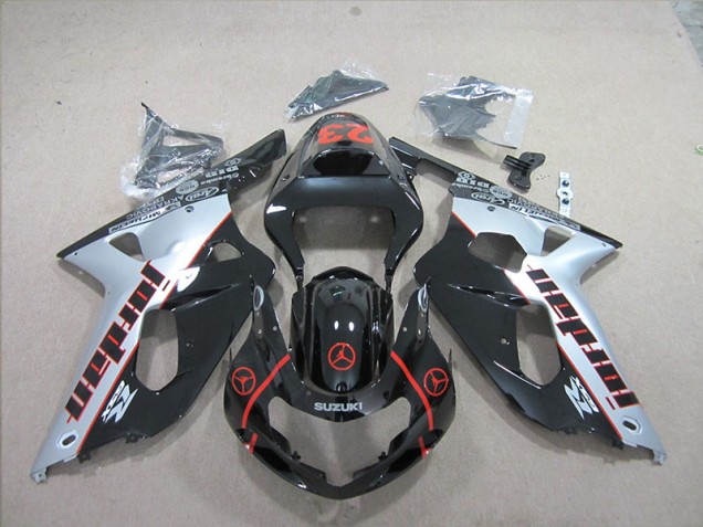 Schwarz Rot 23 GSXR 600 K1 K2 K3 01-03 Verkleidungen