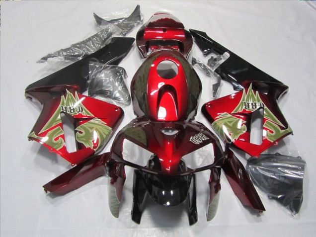 Schwarz Rot CBR 600 RR 05-06 Verkleidungen Komplett Sets