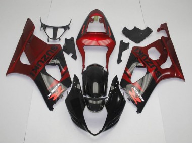 Schwarz Rot GSXR 1000 K3 03-04 Verkleidungen