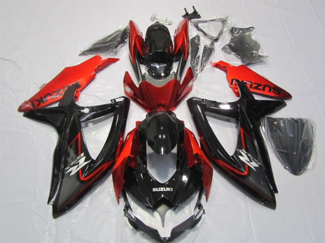 Schwarz Rot GSXR 1000 K7 07-08 Verkleidung Schwarz Rot GSXR 1000 K7 07-08 Verkleidung