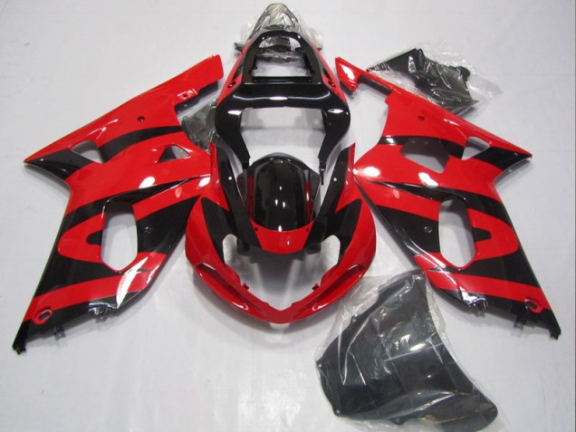 Schwarz Rot GSXR 600 K1 K2 K3 01-03 Verkleidungen Schwarz Rot GSXR 600 K1 K2 K3 01-03 Verkleidungen