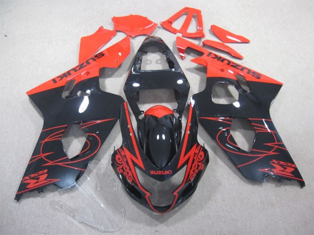 Schwarz Rot GSXR 600 K4 04-05 Verkleidungen Schwarz Rot GSXR 600 K4 04-05 Verkleidungen