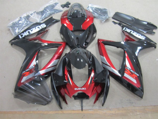 Schwarz Rot GSXR 600 K6 06-07 Vollverkleidung Schwarz Rot GSXR 600 K6 06-07 Vollverkleidung