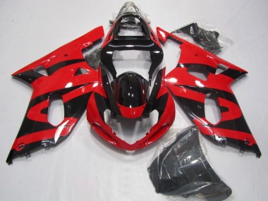 Schwarz Rot GSXR 750 K1 K2 K3 01-03 Verkleidung