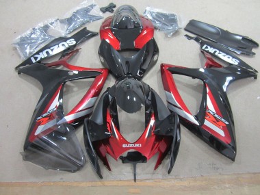Schwarz Rot GSXR 750 K6 06-07 Verkleidungen