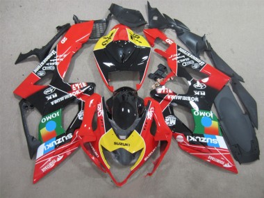 Schwarz Rot Gelb GSXR 1000 K5 05-06 Verkleidungen