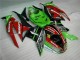 Schwarz Rot Grün Motocard ZX6R 09-12 Verkleidungen