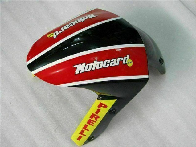 Schwarz Rot Grün Motocard ZX6R 09-12 Verkleidungen