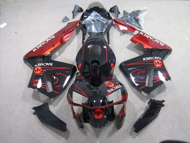 Schwarz Rot Racardi ZX10R 03-05 Verkleidungen