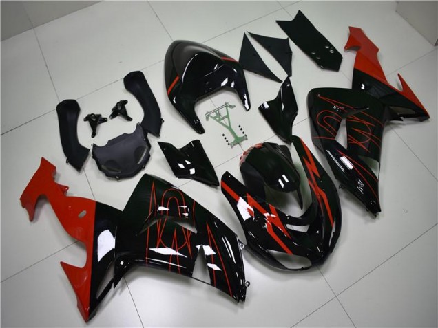 Schwarz Rot ZX10R 06-07 Verkleidungen Schwarz Rot ZX10R 06-07 Verkleidungen