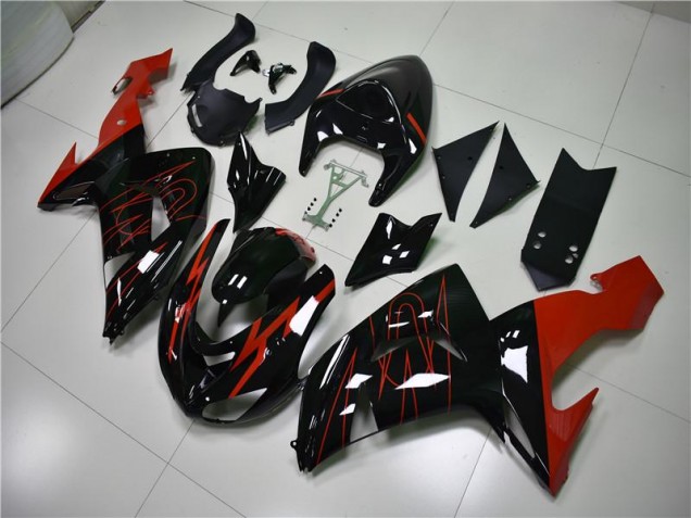 Schwarz Rot ZX10R 06-07 Verkleidungen Schwarz Rot ZX10R 06-07 Verkleidungen