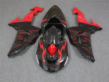 Schwarz Rot ZX10R 06-07 Verkleidungen