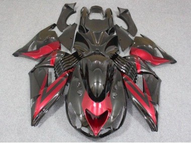 Schwarz Rot ZX14R ZZR 1400 06-11 Verkleidung