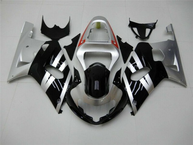 Schwarz Silber GSXR 600 / 750 K1 K2 K3 01-03 Verkleidungen