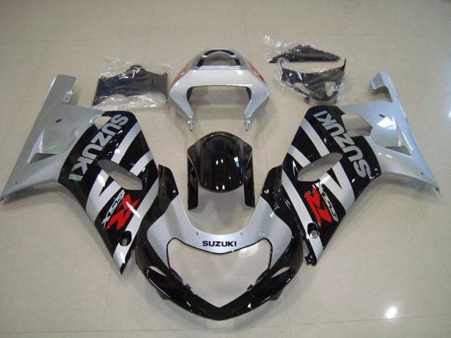 Schwarz Silber GSXR 750 K1 K2 K3 01-03 Verkleidungen Schwarz Silber GSXR 750 K1 K2 K3 01-03 Verkleidungen
