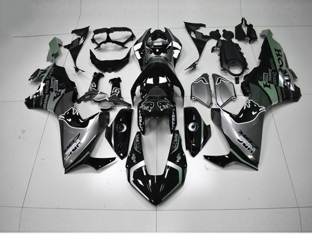 Schwarz Silber HRC CBR 1000 RR 17-23 Verkleidungen
