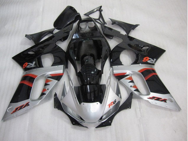 Schwarz Silber R6 98-02 Verkleidung
